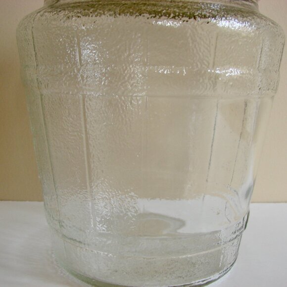 Vintage Glass Jar Nutty Club Peanut Butter Red and White Striped Lid ~ RARE - Picture 6 of 9